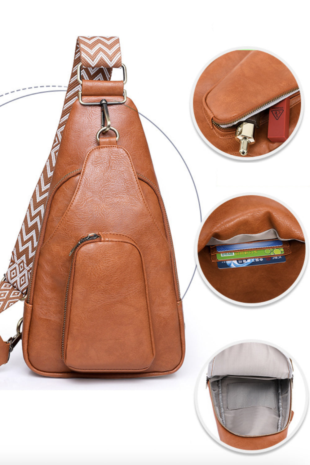Adored Take A Trip Vegan Leather Sling Bag