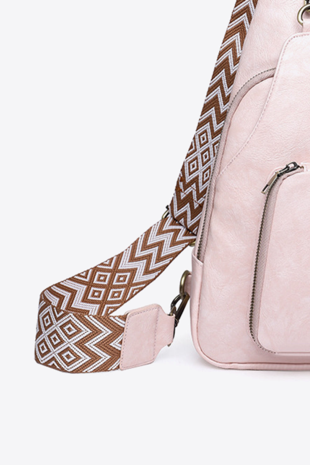 Adored Take A Trip Vegan Leather Sling Bag