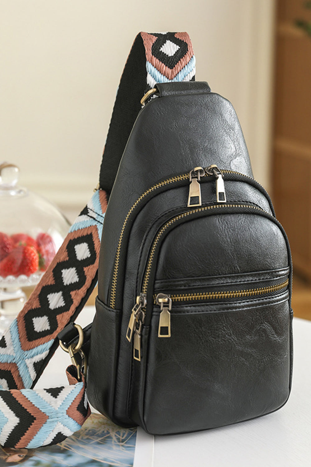 Adored It's Your Time Vegan Leather Sling Bag