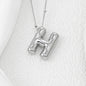 Bubble Letter Monogram Necklace A-L