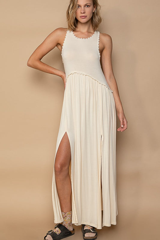 Sleeveless Front Slit Maxi Dress