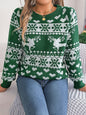 Christmas Element Round Neck Long Sleeve Sweater