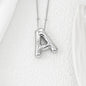 Bubble Letter Monogram Necklace A-L