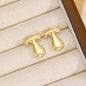 18K Gold-Plated Bubble Monogram Stud Earrings N-Z