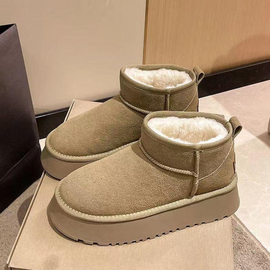 Fleece Lined Platform Mini Boots