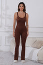 Scoop Neck Wide Strap Active Jumpsuit