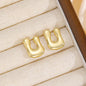18K Gold-Plated Bubble Monogram Stud Earrings N-Z
