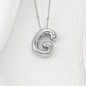 Bubble Letter Monogram Necklace A-L