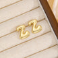 18K Gold-Plated Bubble Monogram Stud Earrings N-Z