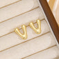 18K Gold-Plated Bubble Monogram Stud Earrings N-Z