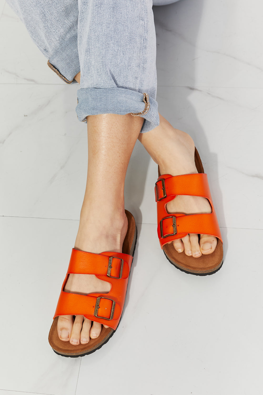 Double Banded Slide Sandals