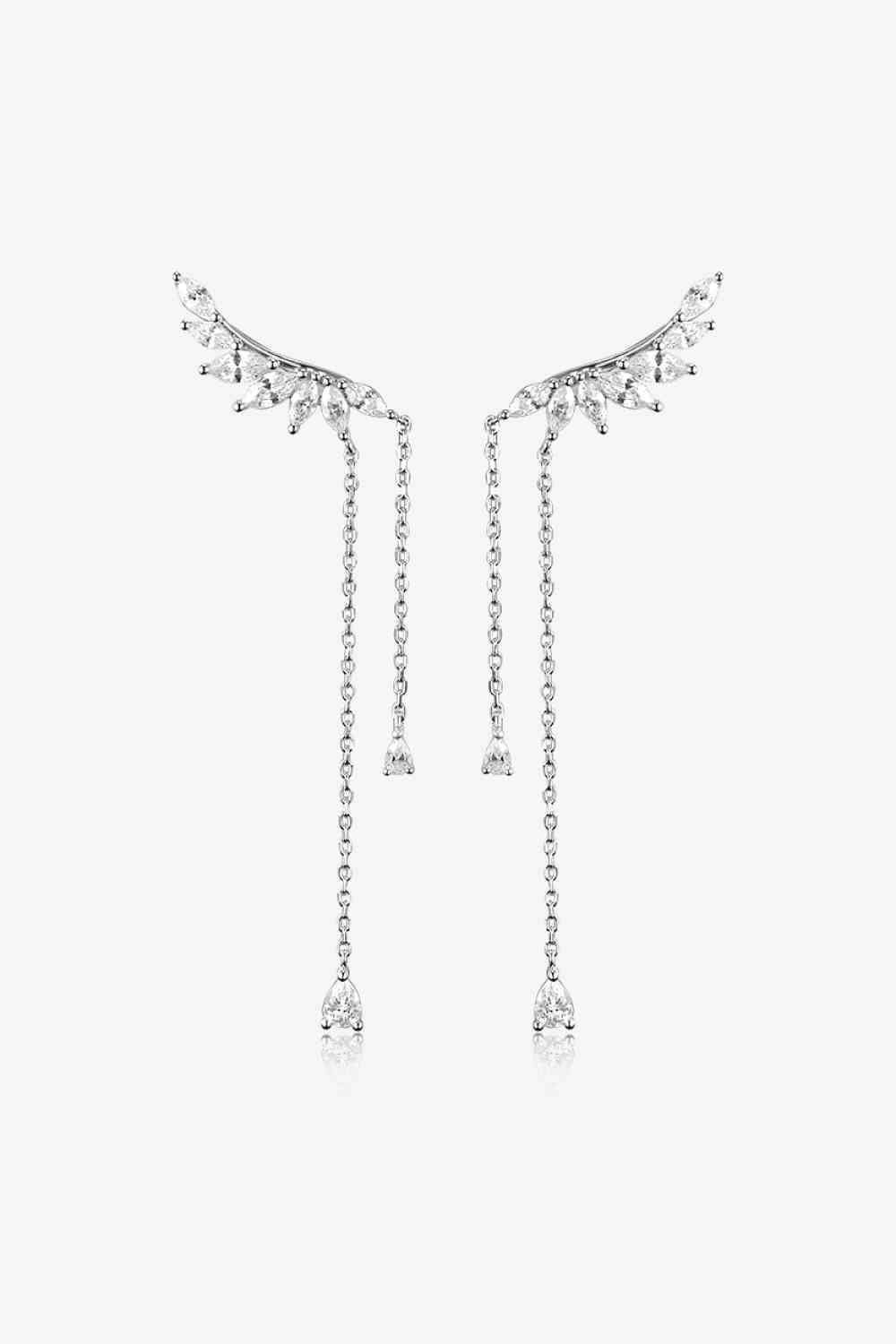 Platinum-Plated Crawl Earrings